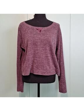 Victorias Secret Lightweight Cropped Purple Sweater Size Large